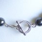 Chunky Hematite Pearls Princess Necklace Mod Smokey Grey Large Round Hematite Beads Stylish Elegant