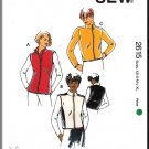 Sporty Fitted Fleece Jacket Vest Sz XS-XL Kwik Sew Sewing Pattern 2615 Zippered Casual Waistcoat