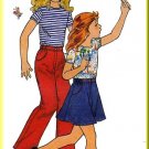 Butterick Sewing Pattern 4674 Sz 4 Vintage Girl's Knit Top Skirt Pants Casual Fun Basic Coordinates