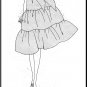 Simplicity Sewing Pattern 9962 Sz 10 Vintage Misses' Ruffled Evening Dress Strapless Empire Tiered