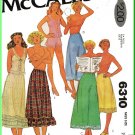 McCall's Sewing Pattern 6310 Sz 6-8 Vintage Misses' Lingerie Petticoats Half Slips Camisole Panties