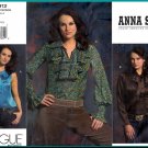 Vogue Sewing Pattern 2912 Sz 10-14 Anna Sui Poet's Ruffled Romantic Blouses Bow Tie Gathers Pleats