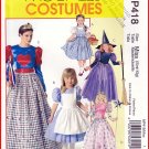 McCall's Sewing Pattern 418 Sz 8-22 Misses' Halloween Costumes Witch Fairy Godmother Wizard of Oz
