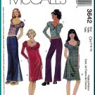 McCall's Sewing Pattern 3642 Sz 7-10 Girls' Funky Knit Tops Peasant  A-Line Dress Hip Hugger Pants