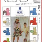 McCall's Sewing Pattern 8627 Sz 4-6 Girls' Jacket and Dress Outfit Princess Seam Dress Bolero Topper