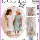 McCall's Sewing Pattern 8652 Sz 6-8 Fancy Sundress Flower Girl Dress Empire Bodice Tulip Sleeves