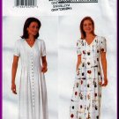 Butterick Sewing Pattern 4913 Sz 12-16 Misses' Loose A-Line Dress Buttons Pleats V-Neck Back Ties