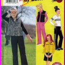 Butterick Sewing Pattern 3065 Sz 7-10 Girls' Trendy Sporty Outfit Boot Leg Pants Reversible Vest Top