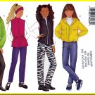 Butterick Sewing Pattern 6789 Sz 7-10 Girls' Jackets Vests Hooded Parka Bomber Jacket Anorak Pants