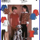Simplicity Sewing Pattern 7824 Sz 5-8 Girls' Knit Tops Peter Pan Collar Pullon Elastic Pants T-shirt