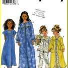 Simplicity Sewing Pattern 8488 Sz 8-14 Girls' Housecoat Robe Traditional Nightgown Pajamas PJs Set