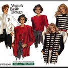 Vogue Sewing Pattern 2345 Sz 14-18 Retro 80s Misses' Knit Cardigan Jackets Long Sleeve Tops Twinset
