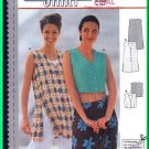 Burda Sewing Pattern 3003 Sz 6-18 Misses' Tunic Vest Side Slits Cropped Vest Top Darts V-Neck Button