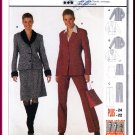 Burda Sewing Pattern 8588 Sz 10-22 Misses' Suit Coordinates Shawl Collar Jacket Skirt Trousers Pants