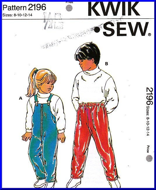 Kwik Sew Sewing Pattern 2196 Sz 8-14 Girls' Boys' Skiing Snow Rain ...