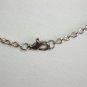 Amethyst Purple Beaded Lariat Necklace Dangling Clear Glass Faceted Beads 22" Long Matinee Length