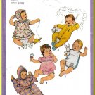 Vintage Simplicity Sewing Pattern 8494 Sz 6MO Babies' Layette Bunting Sleeper Bonnet Pajamas Sunsuit
