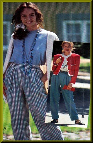 Sewing Step-By-Step Pattern 012-052-149 Elastic-Waist Pants Sz 4-22 Misses' Pull-on Elastic Trousers