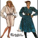 Vintage Simplicity Sewing Pattern 8863 Size 10-16 Misses' V Button Front Dress Straight Full Skirt