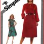 Vintage Simplicity Sewing Pattern 5195 Size 10 Misses' Easy 80s Pullover Dress Shoulder Gathers Tie