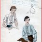 Vintage Vogue Sewing Pattern 7009 Size 16 Misses' 50s Blouse Pleats Tucks Long Sleeves Gathered Cuff