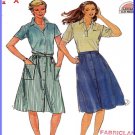 Vintage Butterick Sewing Pattern 3674 Size 8-12 Misses' 80s Dirndl Skirt Below Knee Length Buttons