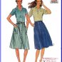 Vintage Butterick Sewing Pattern 3674 Size 8-12 Misses' 80s Dirndl Skirt Below Knee Length Buttons