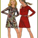 Vintage Buterick Sewing Pattern 5808 Size 12 Misses' Easy Raglan Sleeve Dress Neck Gathers Front Tie
