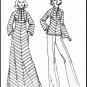 Vintage McCall's Sewing Pattern 4950 Size 12 Misses' 70s Dress Caftan Top Bell Sleeves Wide Pants