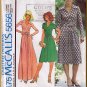 Vintage McCall's Sewing Pattern 5656 Size 10 Misses' Stretch Knit Dress V-Neck Collar Front Tucks