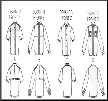 Vogue Sewing Pattern 1292 Size 8-12 Misses' Tailored Button Front Shirt ...