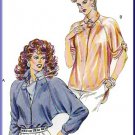Vintage Kwik Sew Sewing Pattern 1446 Size 6-12 Misses' 80s Raglan Top Shirttail Hem Collar Blouse