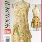 Butterick Sewing Pattern 5125 Size S-L Misses' Cooking Kitchen Aprons Full Half Circular Flounce