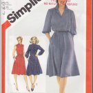 Vintage Simplicity Sewing Pattern 5242 Size 12 Misses' Secretary Office Dress Collar Knee Length 80s