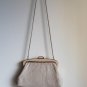 Disco Vintage Cream Gold Handbag Glomesh Purse Made in Australia Metal Mesh Hip Studio 54 Funky Chic