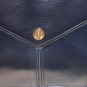 Dark Navy Blue Vintage Lanvin Leather Clutch Purse Designer Handbag Made in France Classic Ladylike