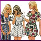 CUT Vintage Simplicity Sewing Pattern 5538 Size 10 Girls' Dress Boho Chic Peasant Mini Ankle Length