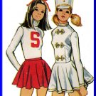 CUT Vintage Simplicity Sewing Pattern 5111 Size 9/10 Teens' Cheerleader Skating Outfit Skirt Vest