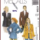 McCall's Sewing Pattern 4194 Size 8-14 Misses' Blazer Sport Coat Jacket Lapels Notched Collar Pocket