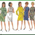 Vintage Butterick Sewing Pattern 4500 Size 18 Misses' Shirtwaist Dress Button Front Shirtdress 60s