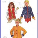 Vintage Butterick Sewing Pattern 3307 Size 14 Girls' Quilt Reversible Jacket Vest Boho Asian Collar