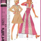 CUT Vintage McCall's Sewing Pattern 3921 Size 11 Junior Teens Top Panel Skirt Tie Front Puff Sleeves