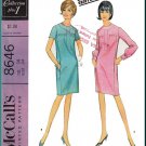 CUT Vintage McCall's Sewing Pattern 8646 Size 14 Misses' Classic Dress Geoffrey Beene Yoke Gathers