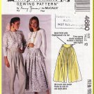 McCall's Sewing Pattern 4680 Size 12 Misses' Retro Tapered Pleated Pants Culottes Skirt Yoke Elastic