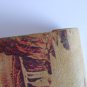Vintage Asian Scenery Leather Wallet  Kisslock Coin Soft Leather Mountains Waterfall Made in Korea