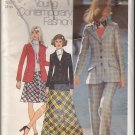 Vintage Simplicity Sewing Pattern 5212 Size 14 Misses' Blazer Collar Welt Pockets Bias Skirt Pants