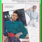 Burda Sewing Pattern 5601 Size 10-20 Misses' Batwing Raglan Shoulder Blouse Collar Cuffs Retro Chic