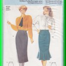 Burda Sewing Pattern 6749 Size 10-20 Misses Slim Elegant Skirt Side Pleats Ladylike Fishtail Flounce