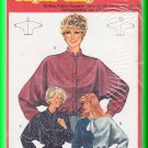 Burda Sewing Pattern 7143 Size 10-20 Misses' Retro Batwing Blouse Button Front Ascot Tie Cuffs  Chic