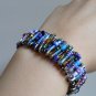 Edgy Safety Pins Stretch Cuff Mix Combo Color Stretchy Handmade Bracelet Punk Rock Glam Gothic Chic